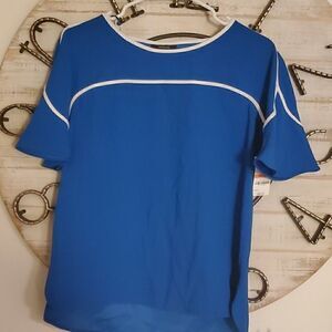 Alfani coral breeze short bell sleeve blouse